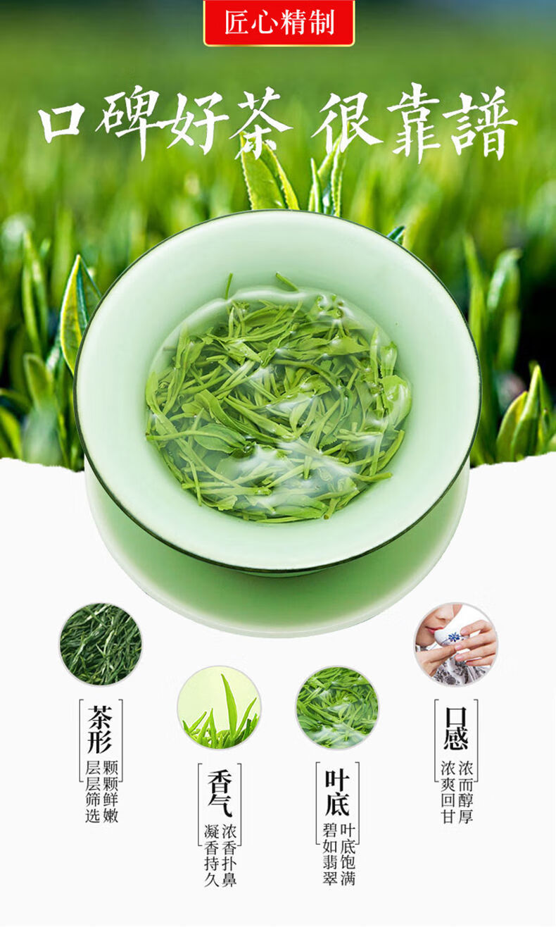 向往的生活古丈毛尖茶叶特级嫩芽浓香新茶叶湘西古丈特产1200克罐装