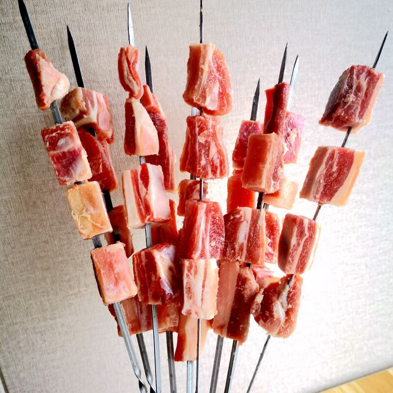 烧烤羊排串鲜羊排新鲜冷冻烧烤食材半成品烤肉串食品小吃10串一包