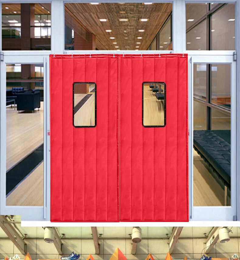 小超市防寒门帘 棉门帘加厚家用隔音隔断帘保暖防风超市门口挡风防寒