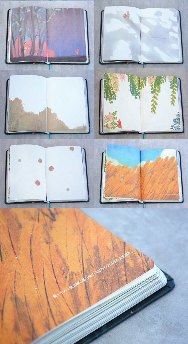 韩版加厚手账本高颜值小王子插画笔记本可爱手绘彩页学生日记本子生日