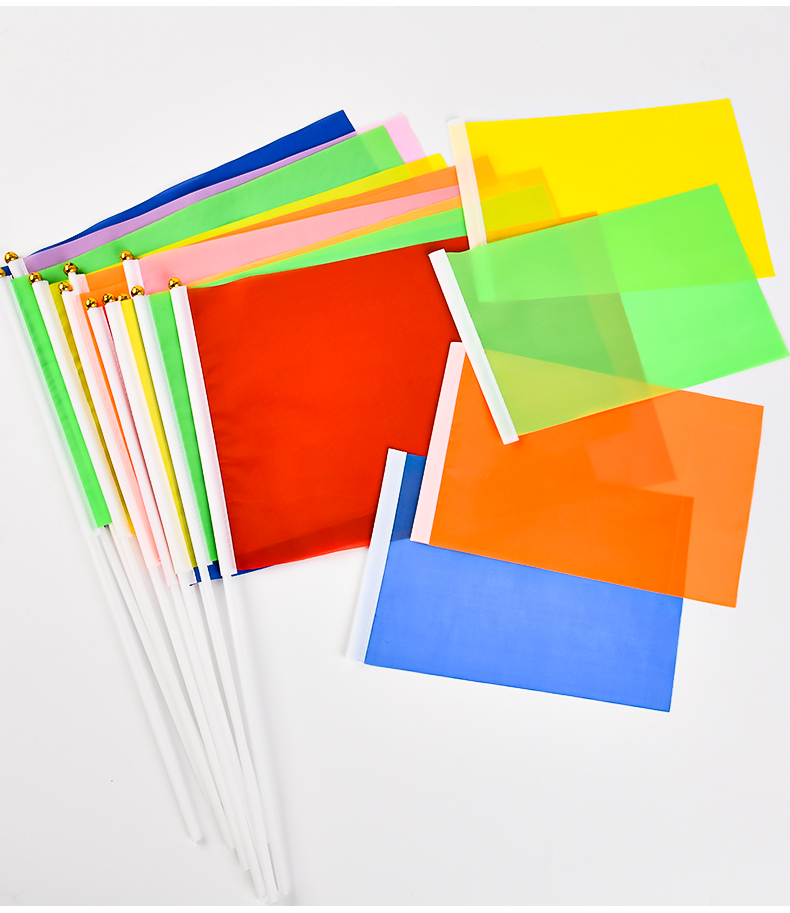 山柏运动会幼儿园跳舞旗小彩旗手持手拿带杆小旗子方形三角学校活动