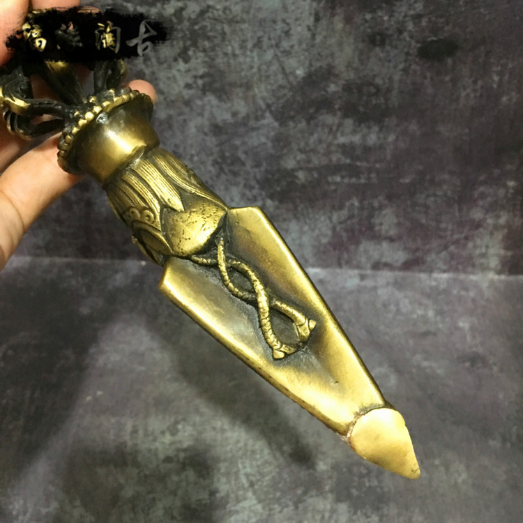 藏传密宗佛教用品法器纯铜马头明王金钢杵降魔杵五股金钢厥 大号
