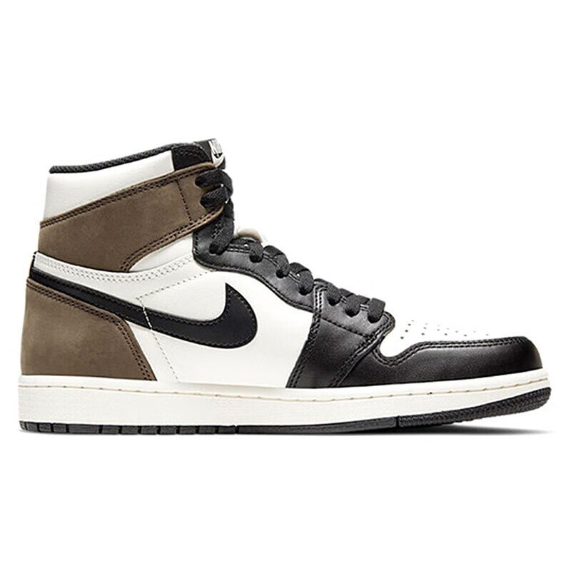 潮nike耐克男鞋2021冬季新款airjordan1aj1黑摩卡小倒钩黑棕情侣高帮