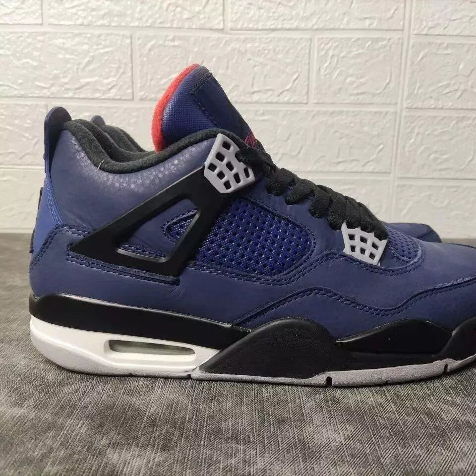 【官方旗舰店】夏季限定air aj4小阿姆黑紫 高帮透气休闲运动气垫鞋