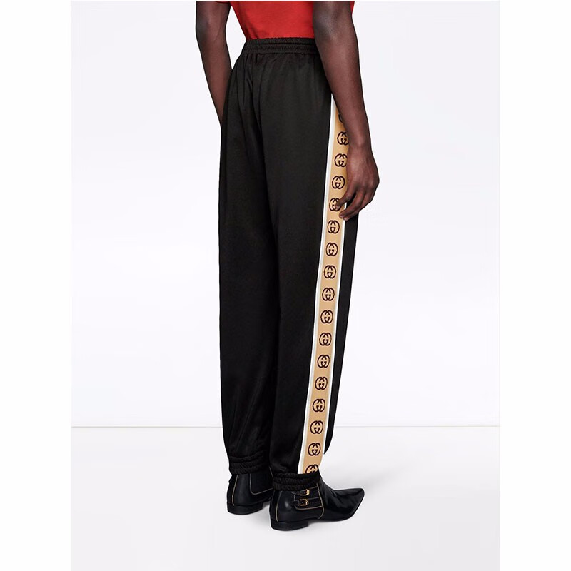古驰(gucci)男装 logo条纹运动裤 598858xjbz8 xl【图片 价格 品牌