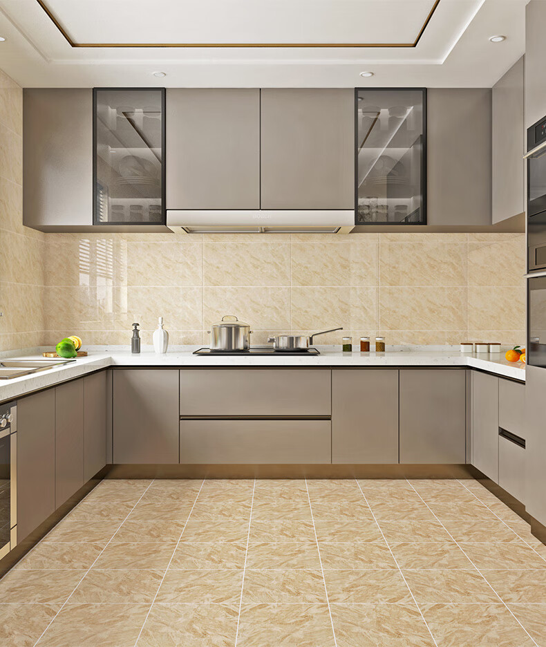 万美瓷砖 厨房卫生间瓷砖墙砖瓷片300x600釉面砖现代简约 6k07b 灰格