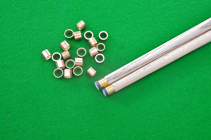 韵沐汐 台球杆铜头铜箍铜嘴斯诺克铜先角bc黑八桌球杆铜环咀铜套大头