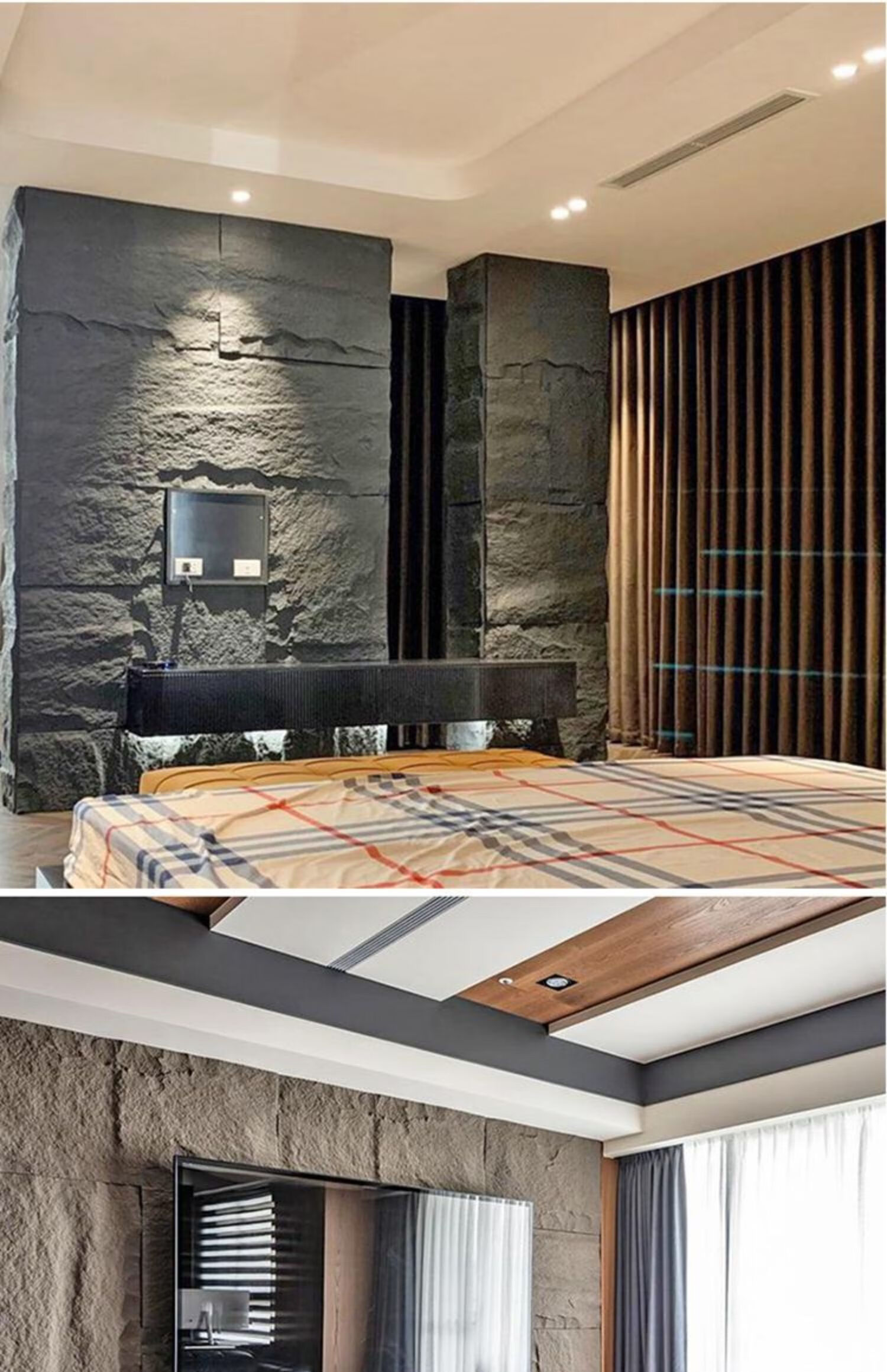 轻质文化石石皮蘑菇石内外墙砖网红电视背景墙定制仿真石材装饰 pu石