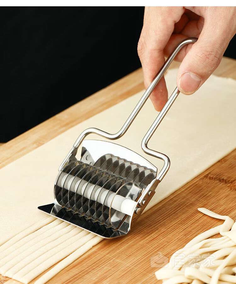 不锈钢手动切面器家用面条机压面机滚轮做面条模具切面神器 图片色