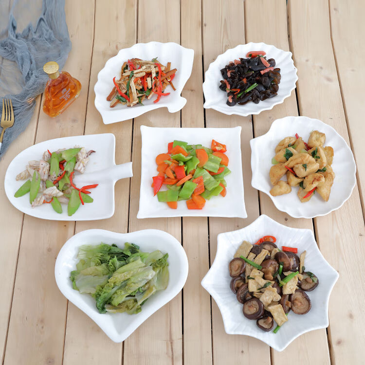 花样炒菜盘子不规则形状创意菜盘子陶瓷家用冷凉菜盘异形餐具酒店 10