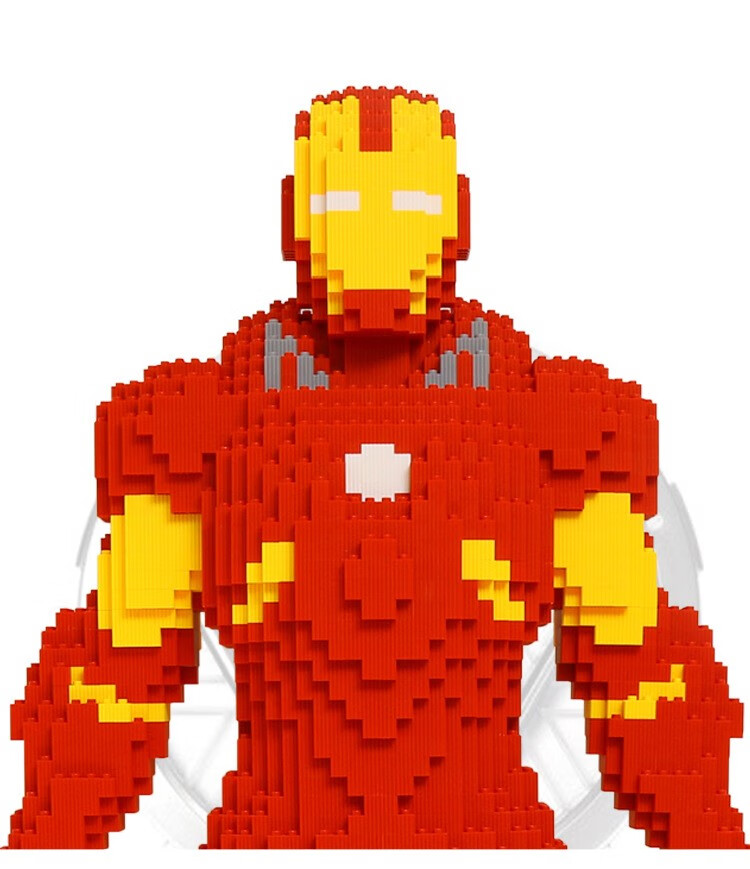 乐高lego鑫哲串联大颗粒钢铁侠马里奥拼插积木奥特曼玩具动漫摆件超