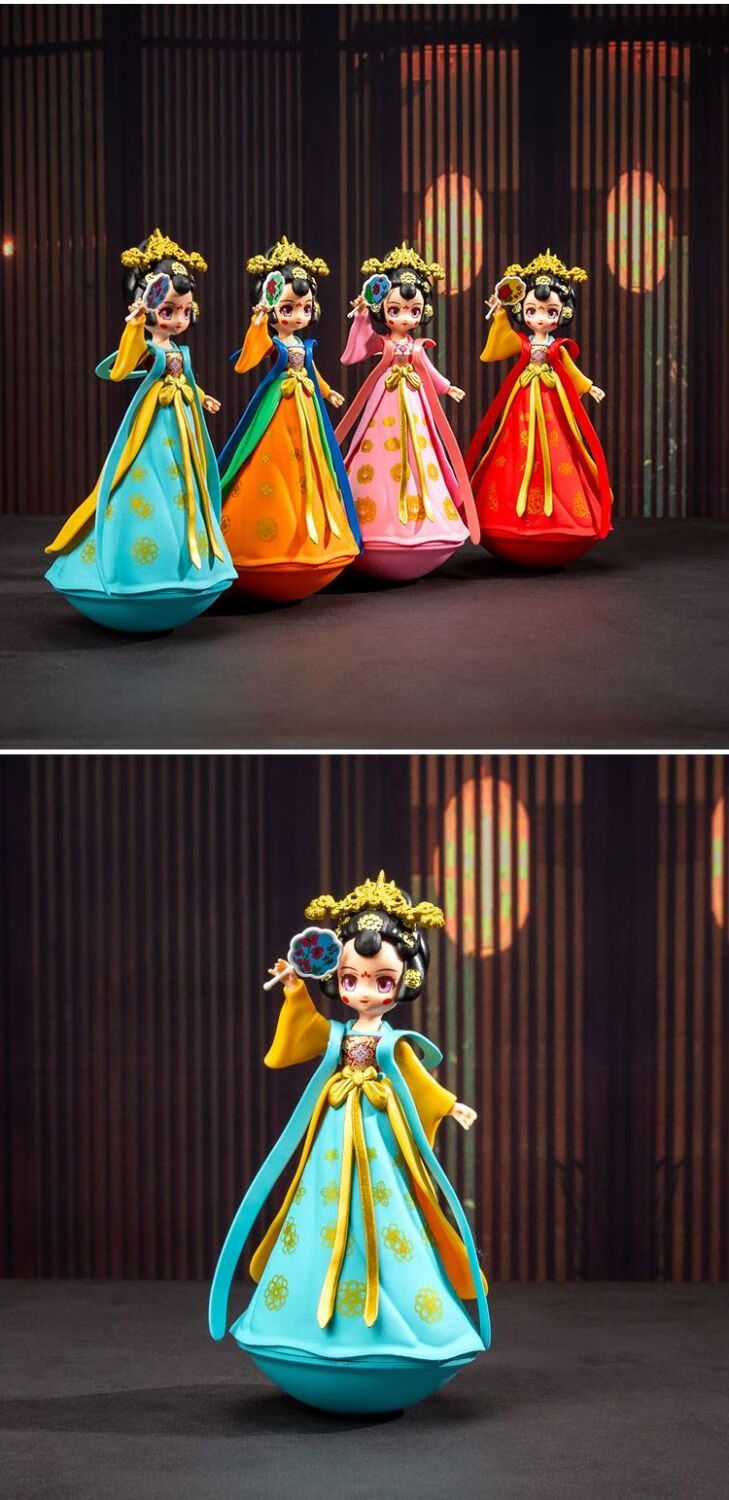 不倒翁小人新款西安旅游纪念品大唐音乐不倒翁小姐姐四大美女家居摆件