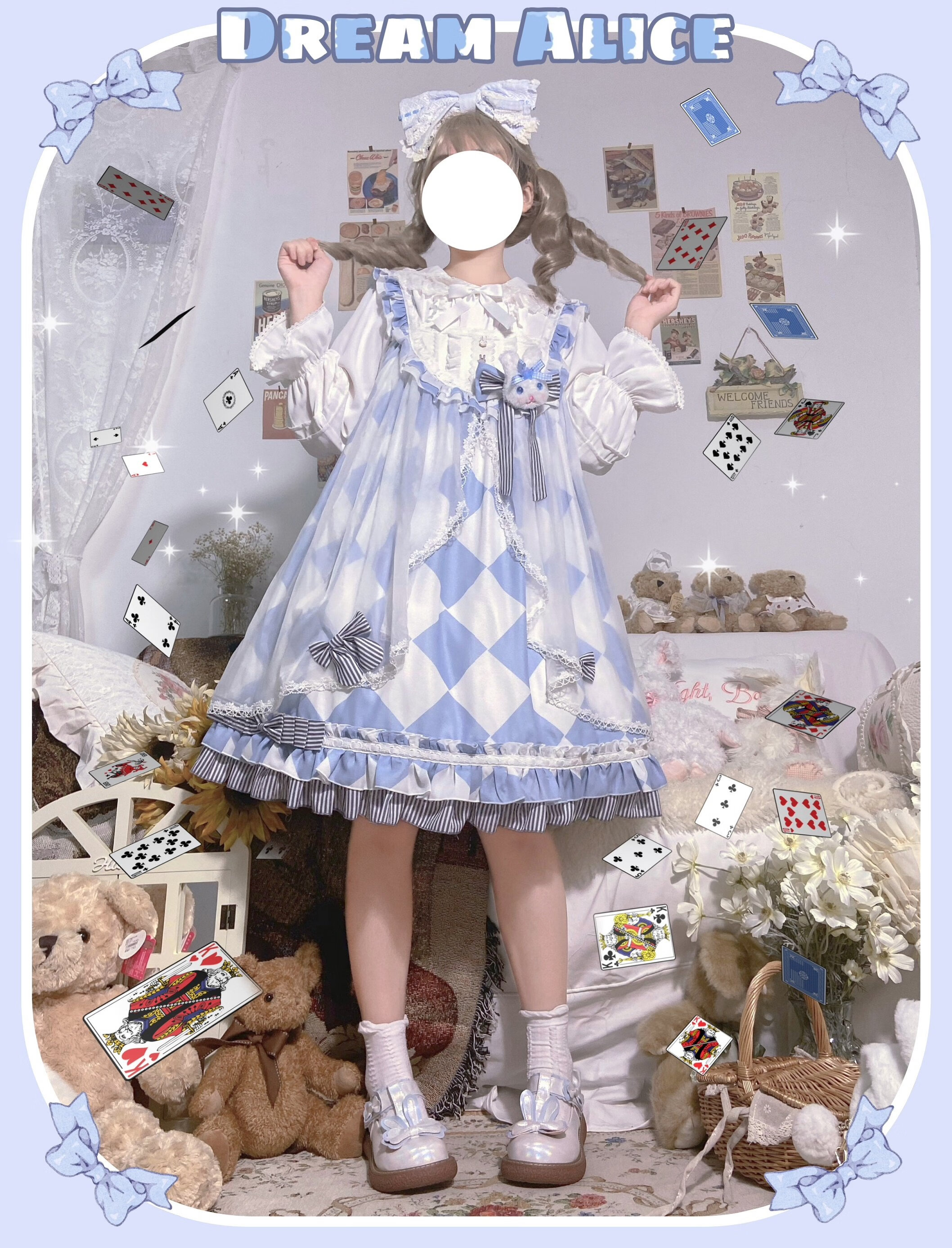 正版兔子爱丽丝jsklolita裙洛丽塔洋装甜系可爱吊带连衣裙夏全款限量