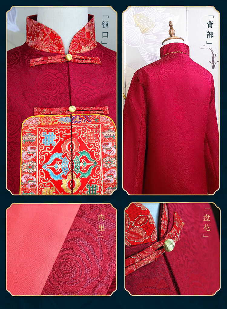 全套寿衣男女士老年人高档冲喜寿服七件增寿服白事死人送老衣鞋丧葬