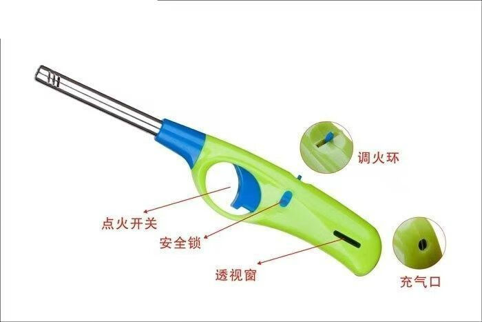 加长打火机煤气灶明火点火枪软管打火机软管打火枪可充气打火枪 【五