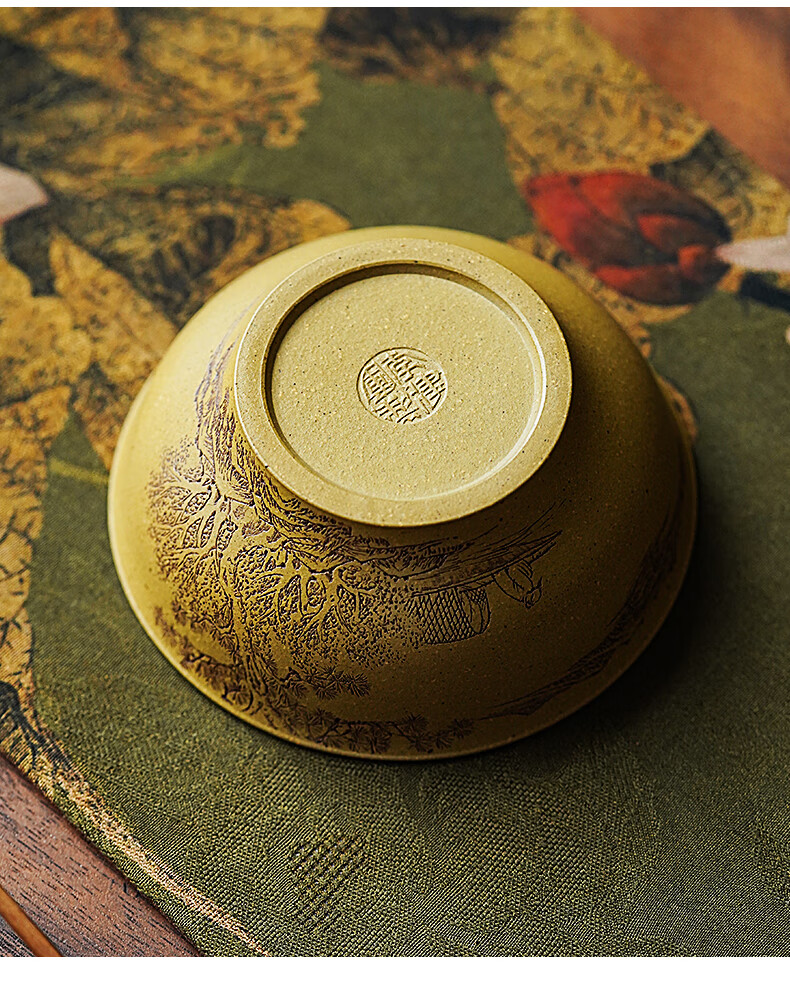 颐壶春 高端宜兴紫砂杯 名师李建军全手工主人杯 功夫茶具品茗杯 原矿