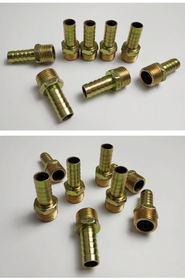 铁镀彩外丝直通宝塔管接头水管软管皮管咀接头1分2分3分4分6分1寸 6分