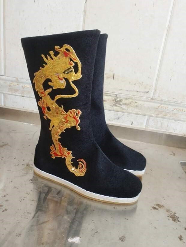 新款古装皇帝靴子唐朝大臣靴子古代鞋子男女官靴皇上龙靴道具布靴品质