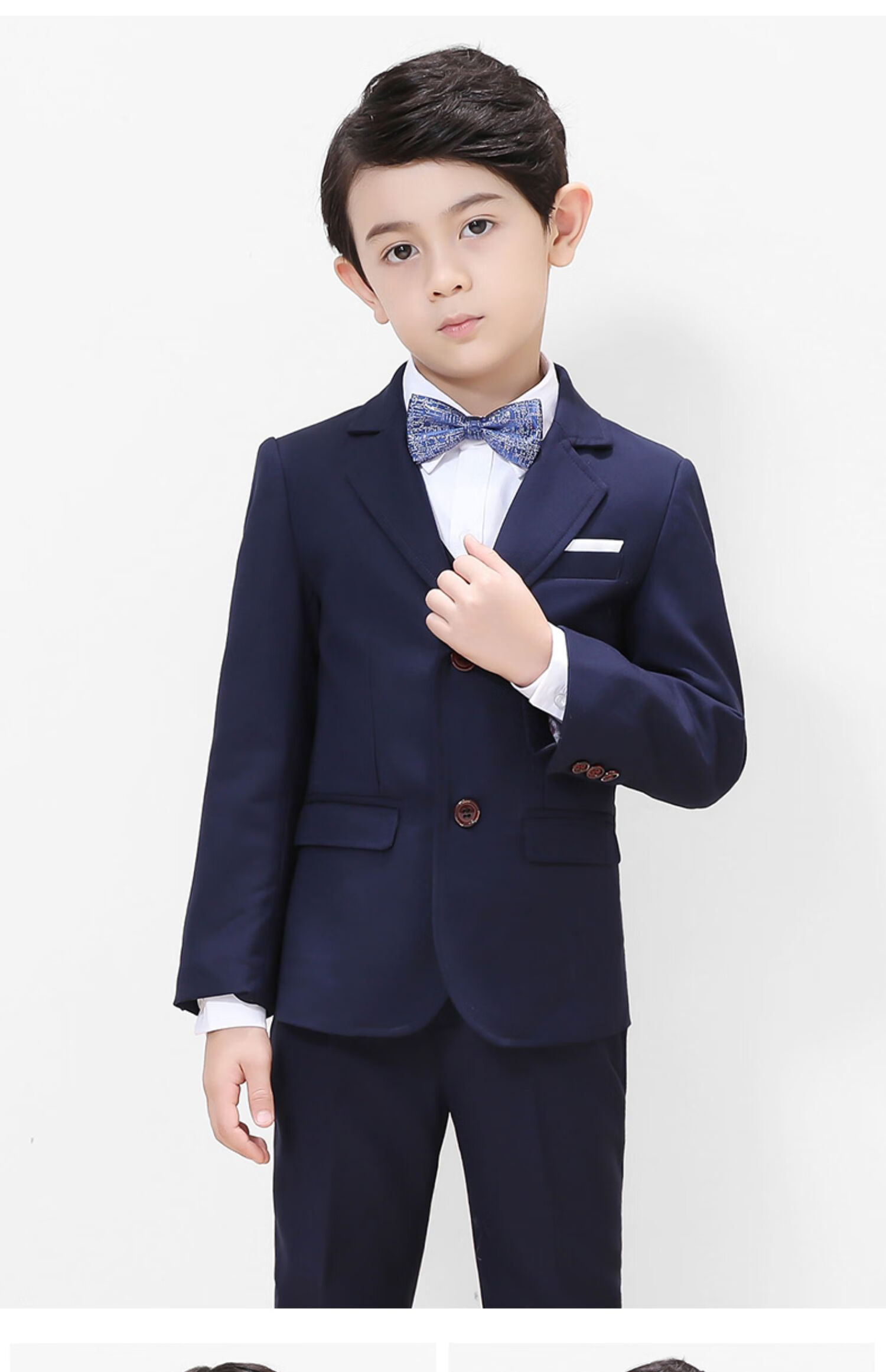 儿童西装套装男童帅气西服外套中大童英伦花童礼服小孩钢琴演出服