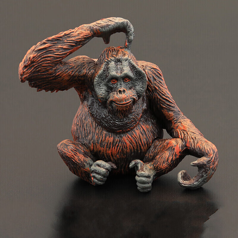 万代实心儿童动物模型套装动物玩具大猩猩猴子猿猴黑猩猩认知礼物 环