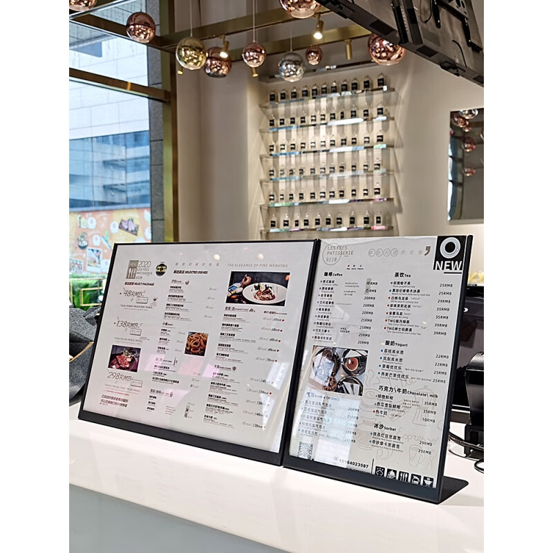 亚克力展示牌奶茶店菜单展示牌价格表a3a4亚克力台卡立牌a5价格牌摆台