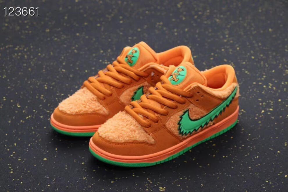 秋冬款sb dunk 跳舞小熊 冰淇淋 情人节桑巴积木熊丹宁黑紫男女鞋