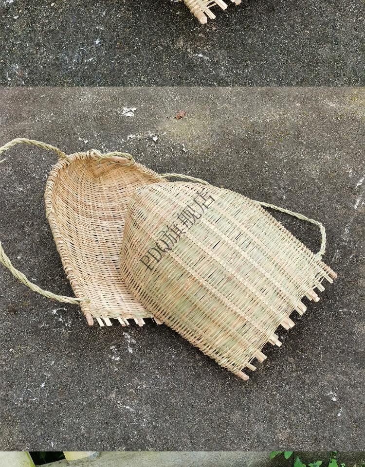 竹编撮箕农用挑土挑泥沙箢箕粪箕坑篼畚箕戳箕簸箕挑工地建筑垃圾 2只
