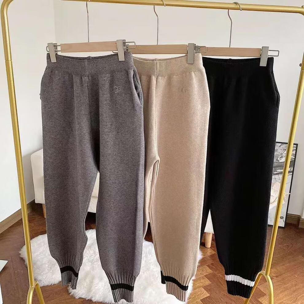 88760-【送运费险】烟管裤九分铅笔裤羊绒女奶奶秋冬打底外穿显瘦束脚裤 UGG黑色 均码(80-145斤均可)-详情图