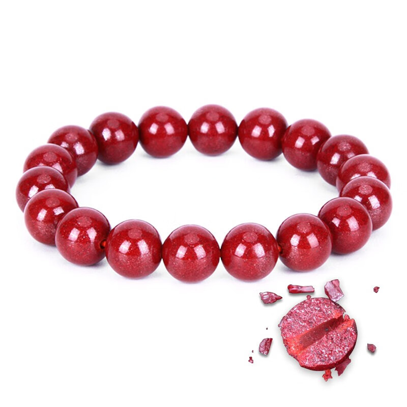 紫金砂手链女万山朱砂晶体帝王砂原矿首饰品情侣手串女款8mm22颗