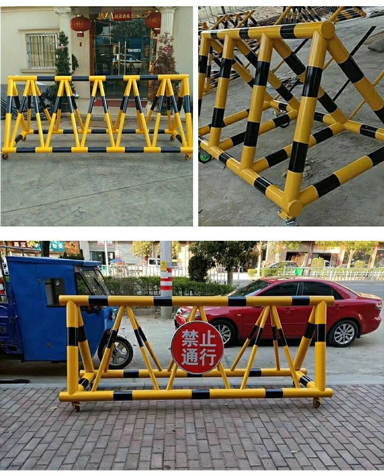 围栏拒马可移动护栏加油站幼儿园学校大门口挡人车护栏安全防撞76mm