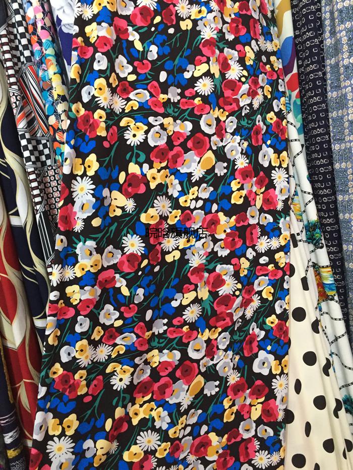 棉绸布料高档裙子布料60支棉绵绸人造棉麻布料竹节棉芦荟数码棉绸裙子