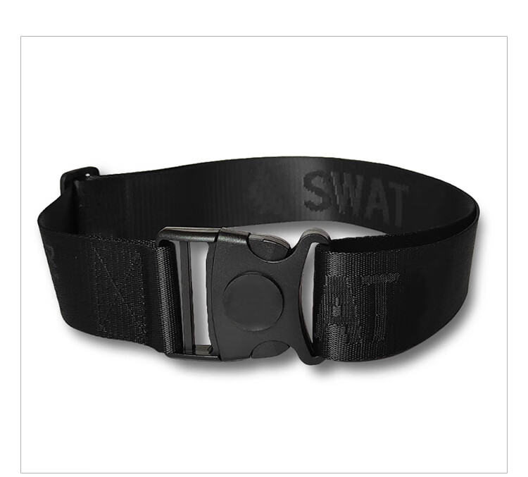 保安腰带黑色带多功能老式巡逻执勤训练腰带编织外腰带 硬腰带(塑料款
