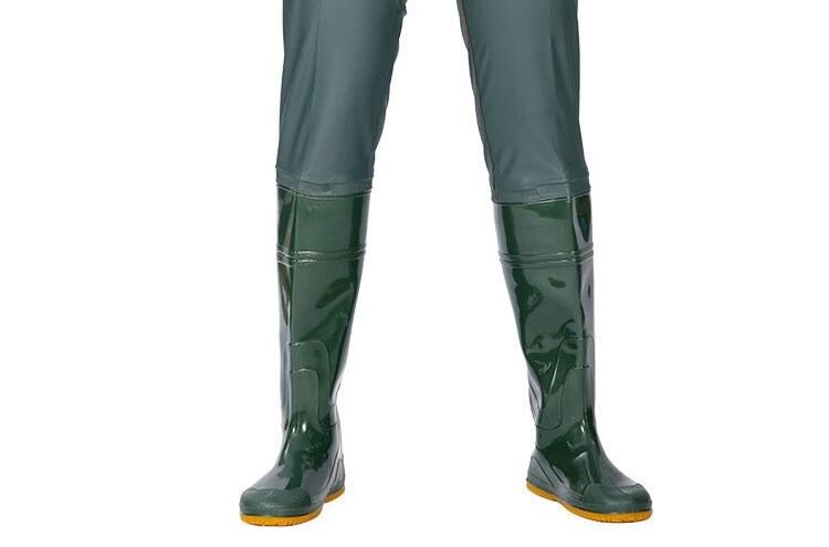 男 雨裤雨鞋一体男水裤下半身下水裤全身加厚耐磨全身橡胶下水裤过膝