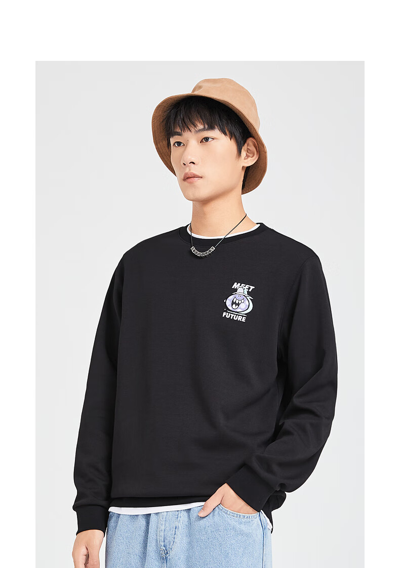 cabbeen/卡宾男装【美国艺术家kevinlyons联名】潮流涂鸦风刺绣卫衣a