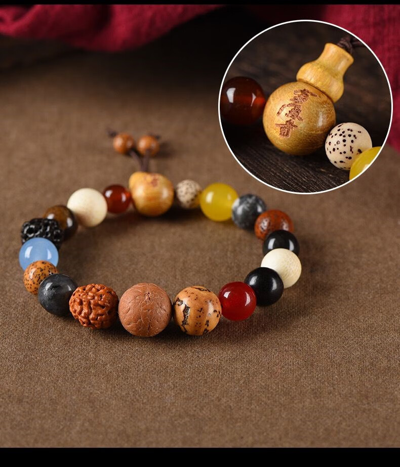 十八籽手串灵隐寺18籽菩提佛珠串珠男女手链挂件 经典款单串(不刻字)