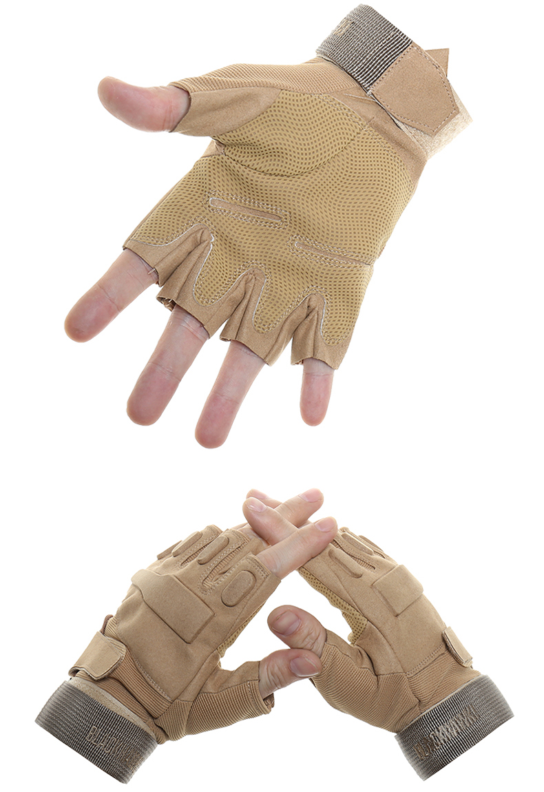 特种黑鹰战术半指手套男户外登山骑行健身运动防护作战手套军训军迷