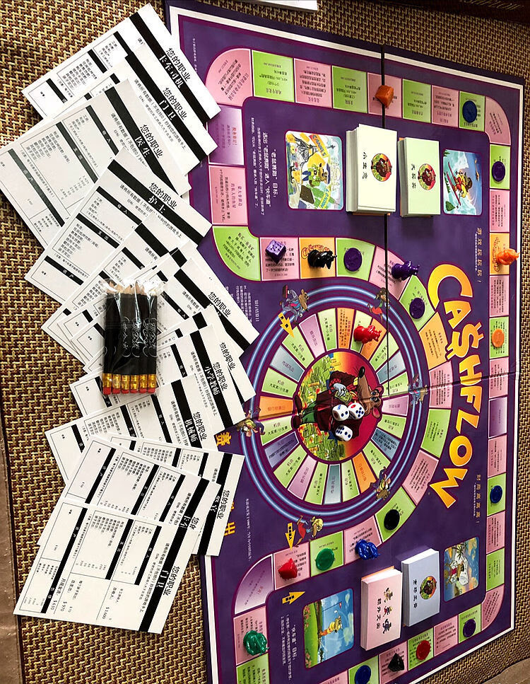 吾诺 富爸爸穷爸爸现金流游戏版cashflow101财商桌游 游戏(彩色) 礼包