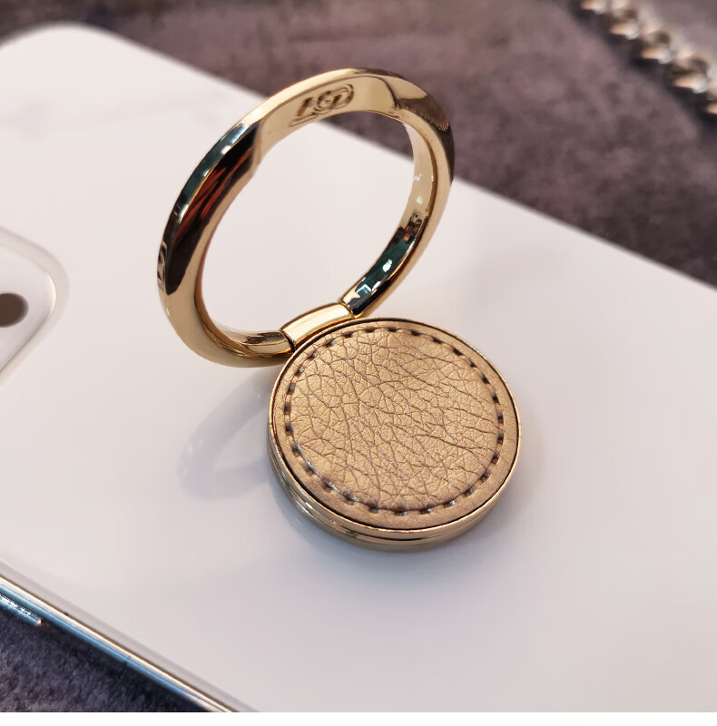 moyogv手机指环扣支架创意皮质合金手指扣多功能旋转折叠扣环男女款