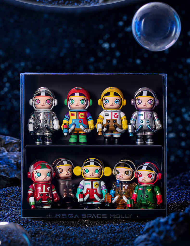 泡泡·玛特mega珍藏系列100%spacemolly周年盲盒手办祖国版 地球女儿