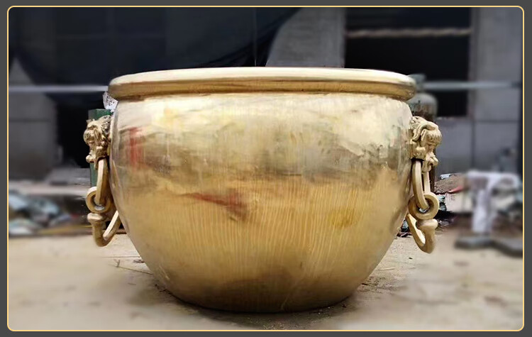 大号落地门海摆件大缸铜缸故宫缸水缸庭院养鱼池缸别墅寺院前厅 3