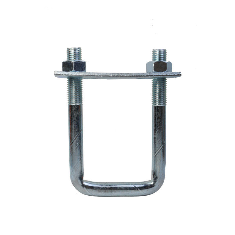 镀锌管卡扣m16方卡全套镀锌碳钢u型螺栓u型加长螺丝杆水管固定卡扣管