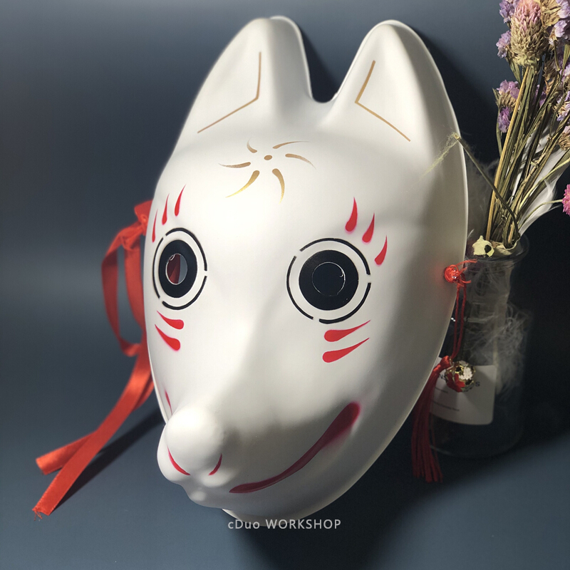礼物抖音暗部日本和风萤火狐狸面具全脸猫中国风古风儿童男 萤火之森