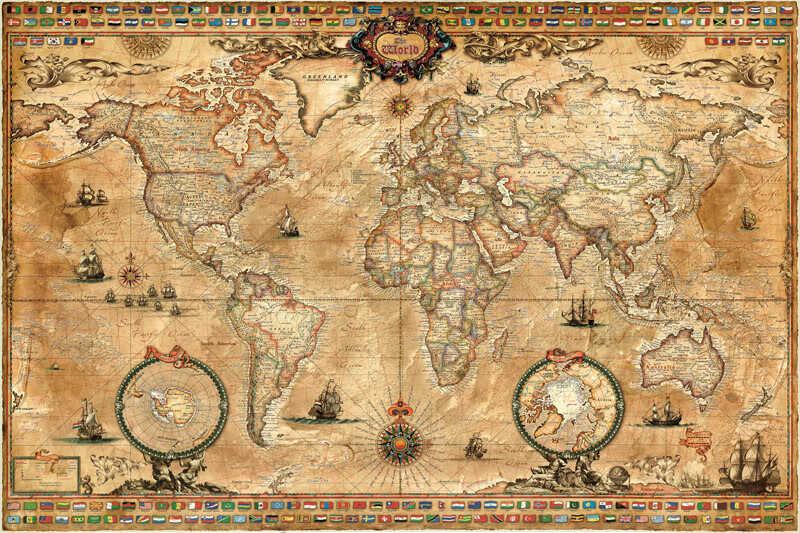 【米开朗】世界行政地图2000片