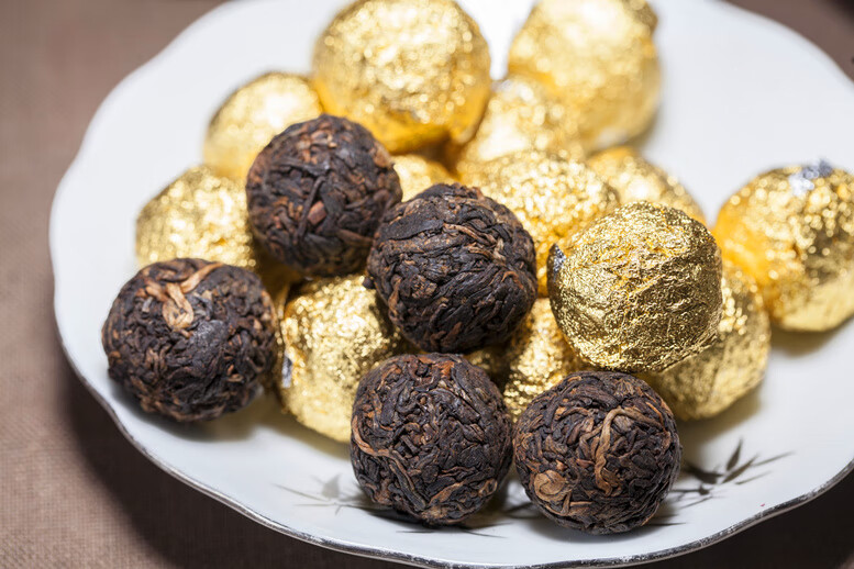 天赐盛茗茶叶 云南普洱熟茶小龙珠沱茶勐海醇香龙珠茶250g罐装球形