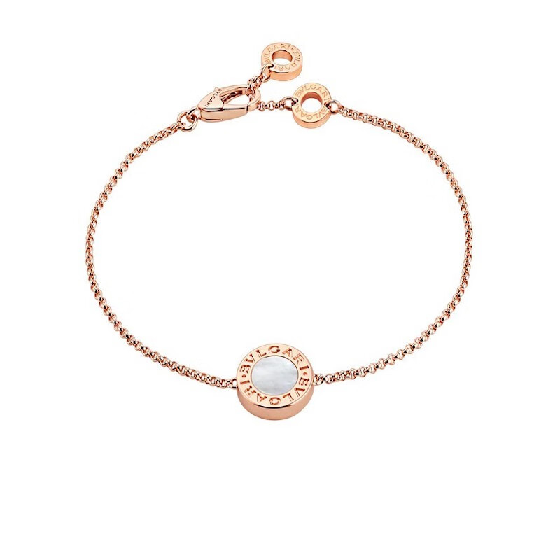 宝格丽bvlgari手链18k玫瑰金材质镶白贝母手链br857192送礼物 s/m