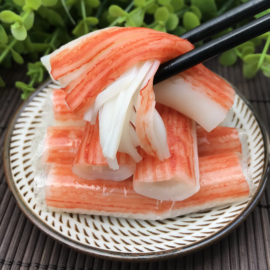 蟹味棒1kg 火锅蟹柳蟹肉棒桂冠蟹柳蟹脚棒蟹柳棒1包 北草堂