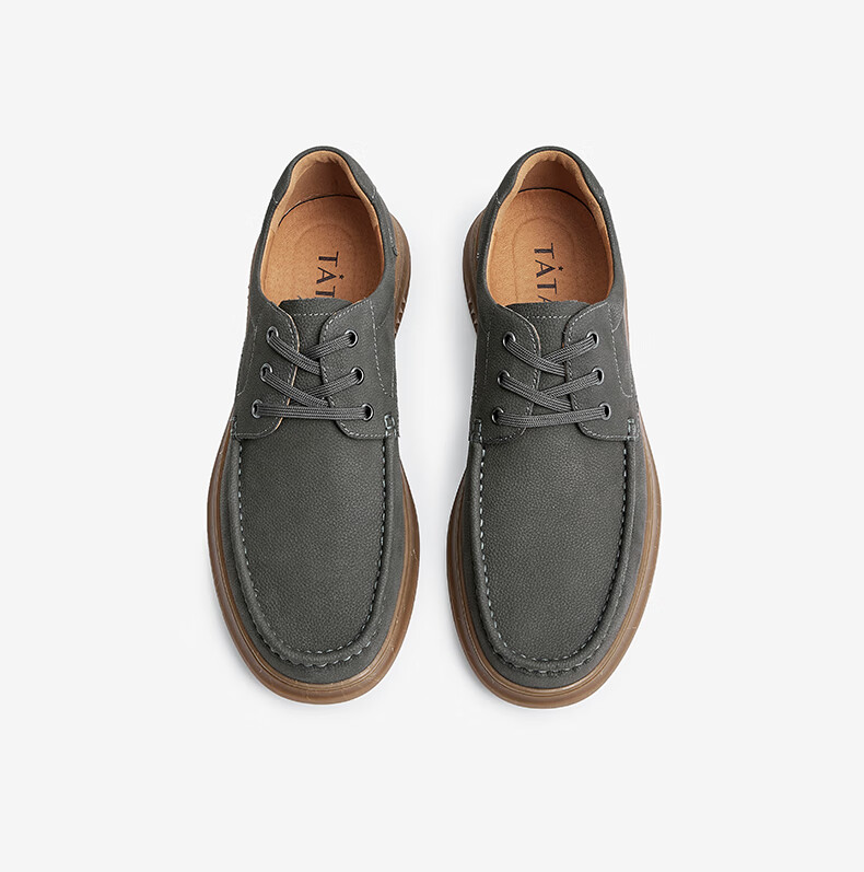 tata他她男鞋2022秋季新品商场同款时尚百搭简约系带休闲皮鞋男71a20