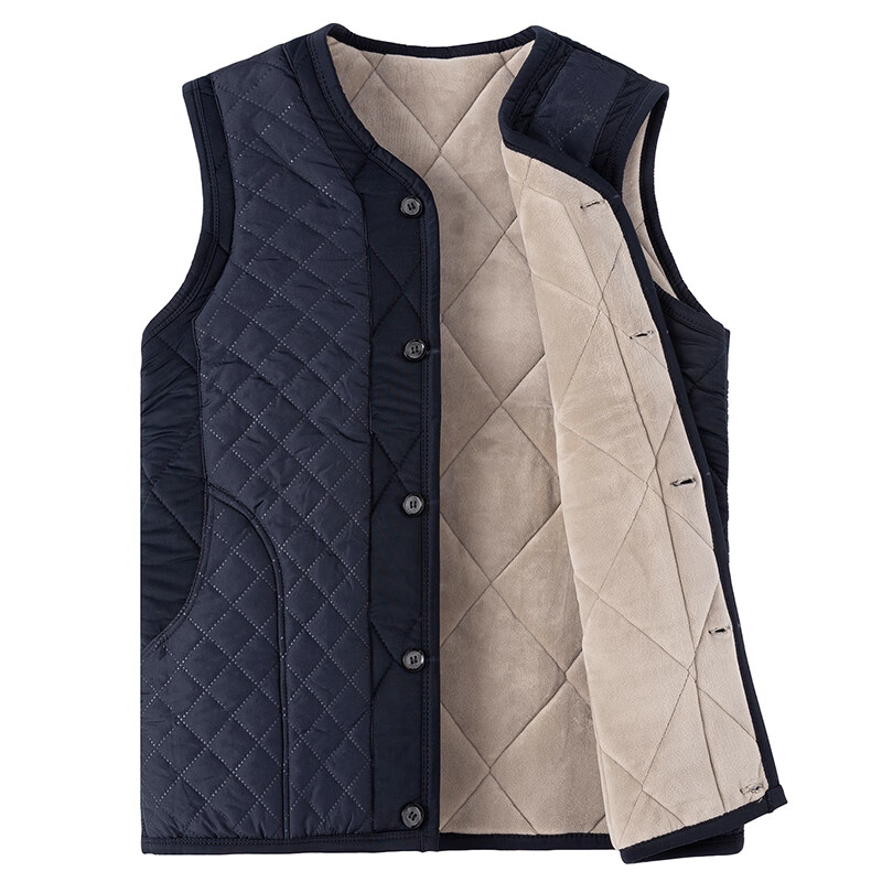 guanmen送给父亲的礼物老年人羽绒马甲冬季老人马甲男加绒加厚爸爸