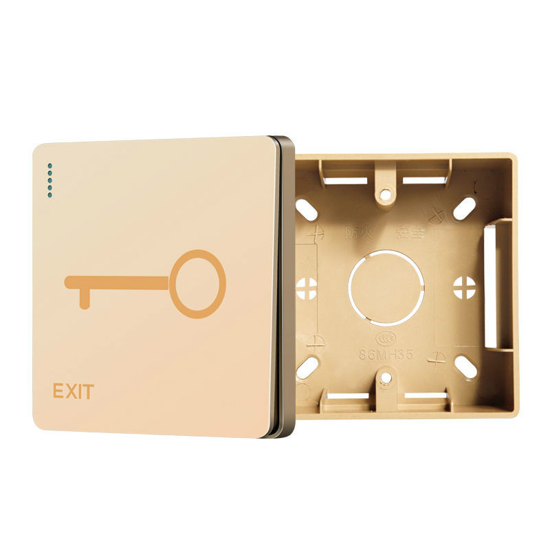 酒店门禁开关出门按钮自动复位86型有线门铃面板220v家用门控暗装君闵