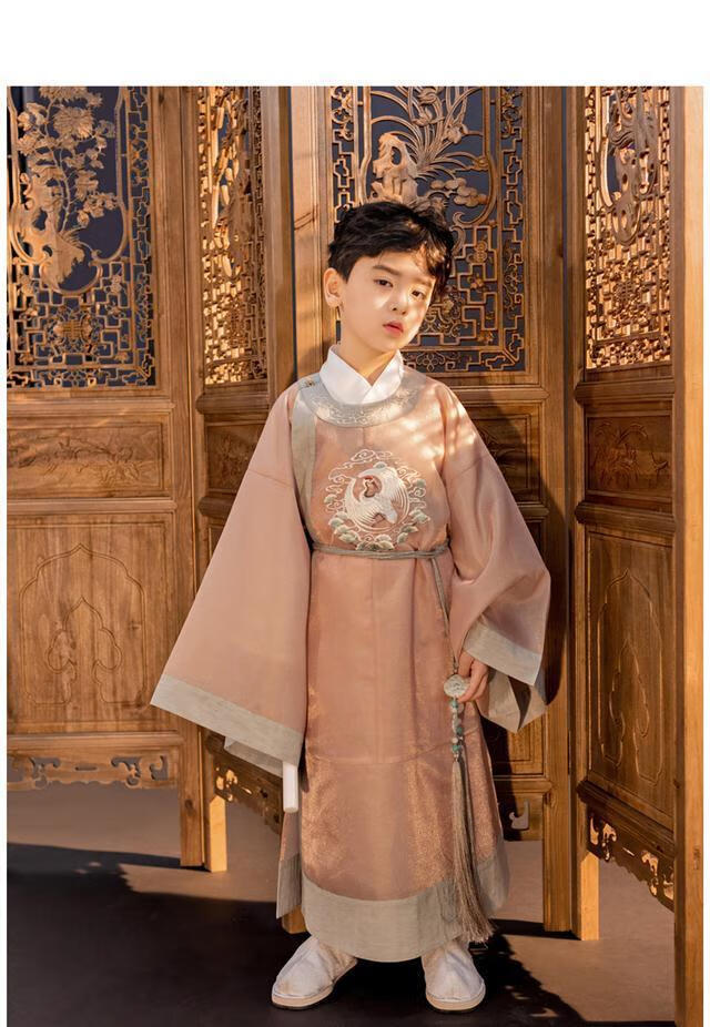 儿童演出服中国风儿童汉服男童装小怀瑜宋制襕衫中国风学生儿童汉服